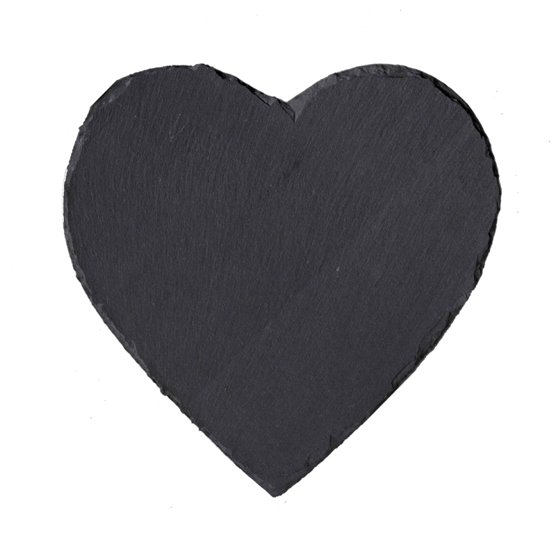 Cuore in Ardesia Personalizzato Inciso al Laser