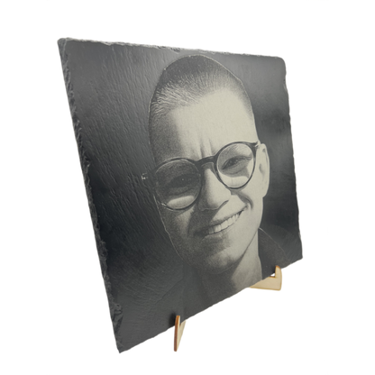 Ardesia Personalizzata Quadrata Incisa al Laser